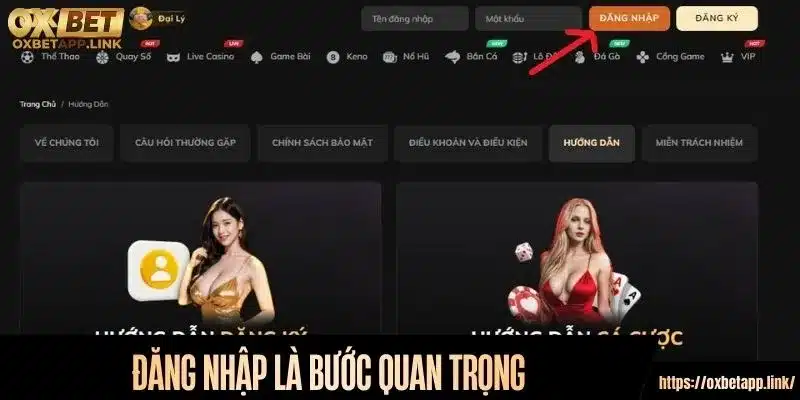 Đăng nhập Oxbet là bước quan trọng với các hội viên